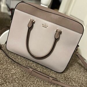 kate spade Taupe and Cream Laptop Bag